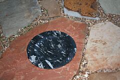 Black Round Plate